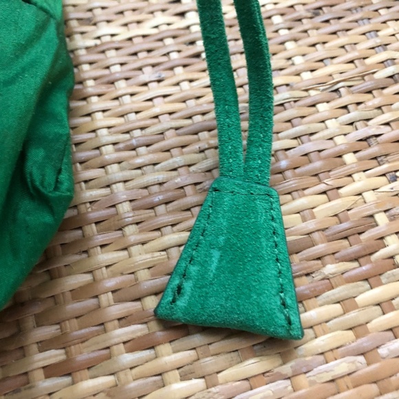 Ann Mashburn Cinch Bag Green Silk Shatung Crossbody Chain NWT - Picture 2 of 9